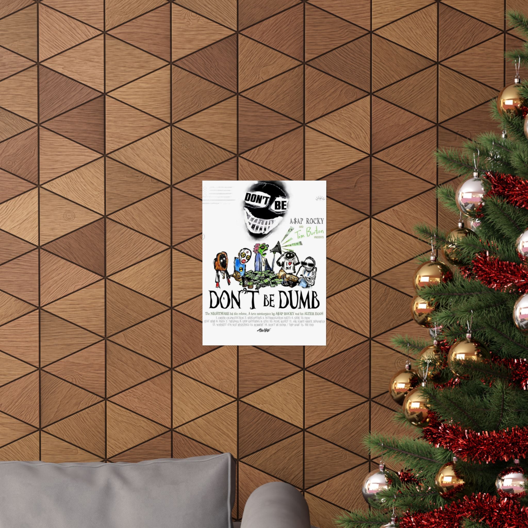 Matte Poster — "DON'T BE DUMB" AAP Rocky Illustrated Art Print